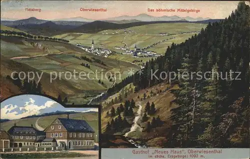Oberwiesenthal Erzgebirge Gasthof Neues Haus Kat. Oberwiesenthal