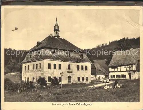Schmalzgrube Hammerherrenhaus Kat. Joehstadt