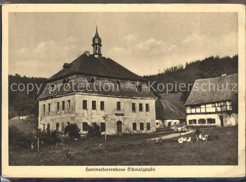 Schmalzgrube Hammerherrenhaus Kat. Joehstadt