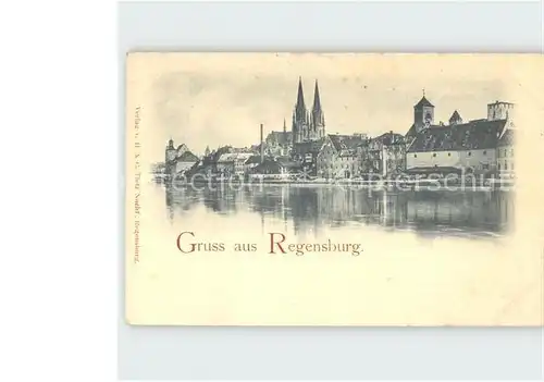 Regensburg Donaupartie Dom Kat. Regensburg
