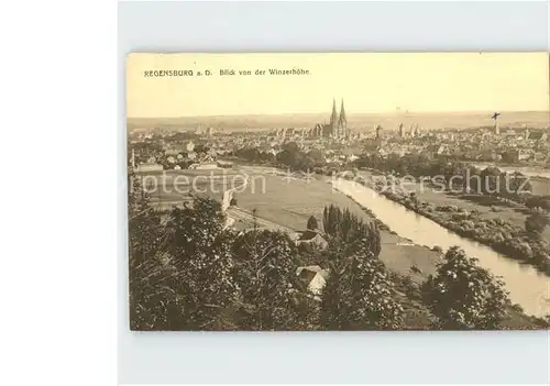 Regensburg Panorama mit Dom Kat. Regensburg