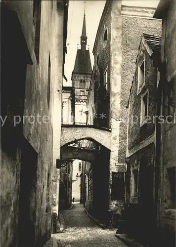 Passau Kleine Gasse mit Kirche Kat. Passau