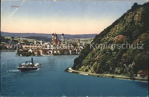 Passau Blick vom Aussichtsturm Oberhaus Kat. Passau