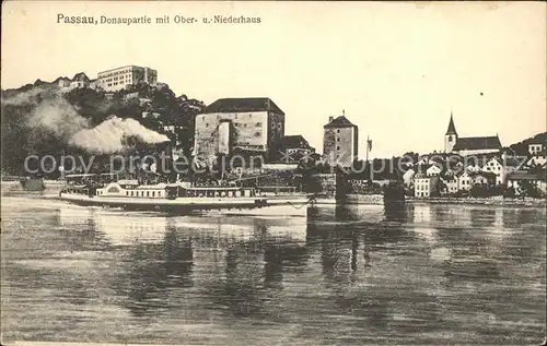 Passau Donaupartie Ober  und Niederhaus Kat. Passau