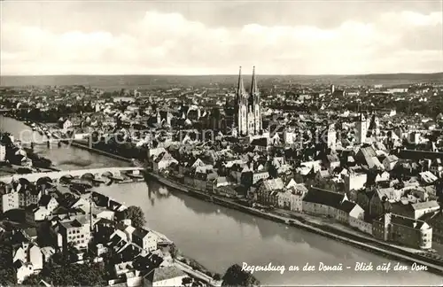 Regensburg Dom Stadtansicht Kat. Regensburg