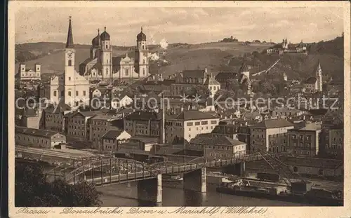 Passau Donaubruecke Dom Mariahilf Kat. Passau