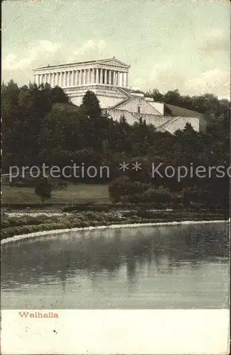 Donaustauf Donaupartie mit Walhalla Kat. Donaustauf