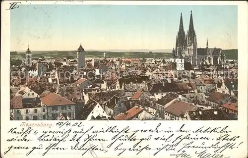 Regensburg Stadtblick mit Dom Kat. Regensburg