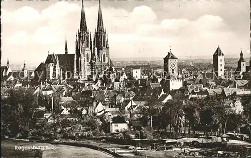 Regensburg Stadtblick mit Dom Kat. Regensburg