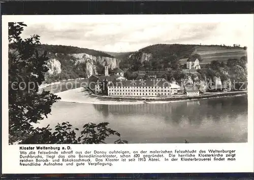Weltenburg Kelheim Kloster Weltenburg mit Donaudurchbruch Kat. Kelheim