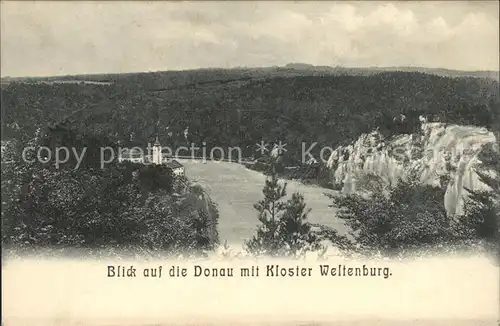 Weltenburg Kelheim Donaupartie mit Kloster Weltenburg Kat. Kelheim