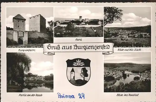 Burglengenfeld Burgeinfahrt Burg Stadtblick Naabpartie Naabtal Kat. Burglengenfeld