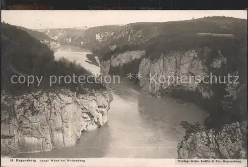 Weltenburg Kelheim Donaupartie Lange Wand Kat. Kelheim