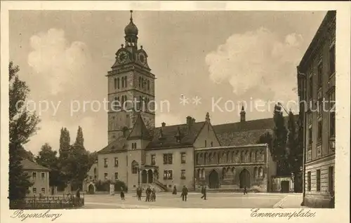 Regensburg Emmeramplatz mit St Emmeramskirche / Regensburg /Regensburg LKR