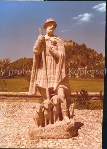 Kallmuenz Skulptur Schaefer mit Laemmern Kat. Kallmuenz