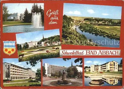 Bad Abbach Fontaene Panorama Kurhaus Brunnen Kat. Bad Abbach