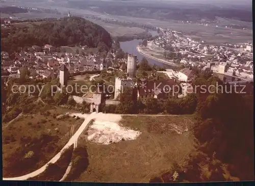 Burglengenfeld Burg Fliegeraufnahme Kat. Burglengenfeld