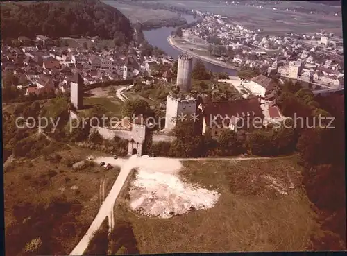 Burglengenfeld Burg Fliegeraufnahme Kat. Burglengenfeld