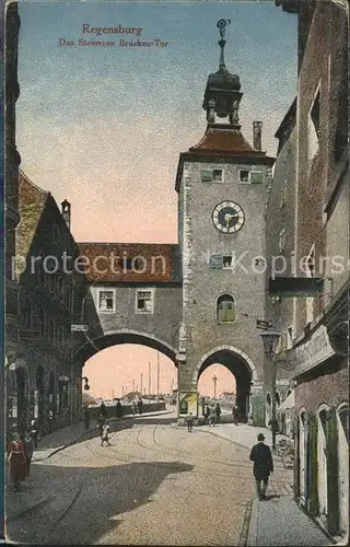 Regensburg Steinernes Brueckentor Kat. Regensburg