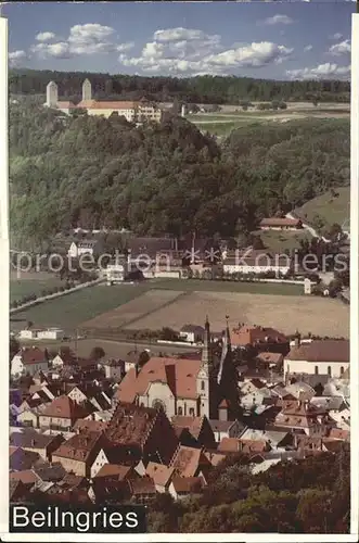 Beilngries Gesamtansicht mit Exerzitienhaus Schloss Hirschberg Kat. Beilngries