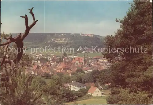 Beilngries Gesamtansicht mit Exerzitienhaus Schloss Hirschberg Kat. Beilngries