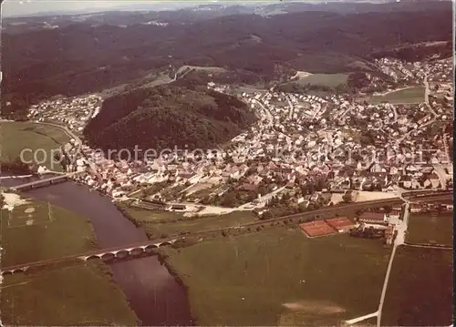 Regenstauf Fluss Regen Bruecke Fliegeraufnahme Kat. Regenstauf