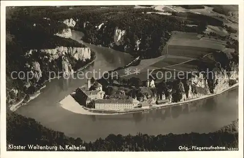 Weltenburg Kelheim Fliegeraufnahme des Klosters Kat. Kelheim