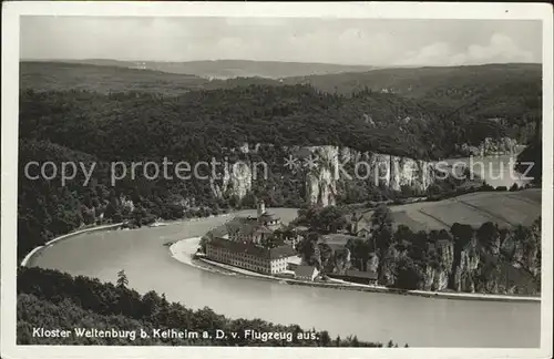 Weltenburg Kelheim Fliegeraufnahme des Klosters Kat. Kelheim