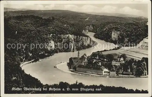 Weltenburg Kelheim Fliegeraufnahme des Klosters Kat. Kelheim