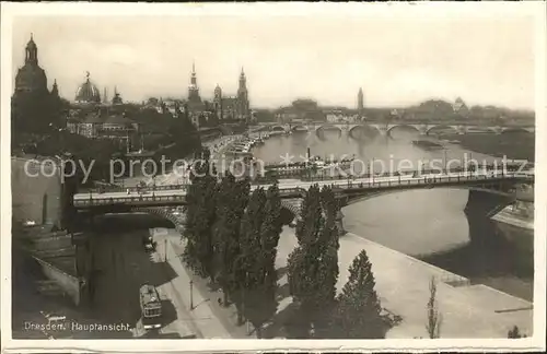 Dresden Hauptansicht Kat. Dresden Elbe