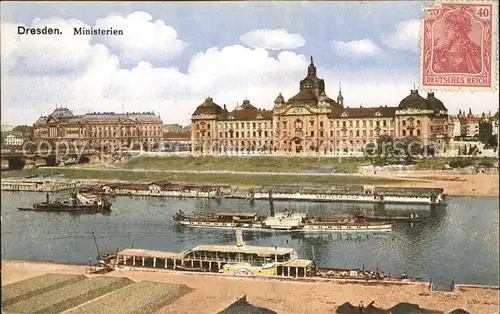 Dresden Ministerien Kat. Dresden Elbe