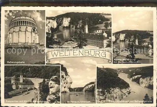 Weltenburg Kelheim Befreiungshalle Kloster Donaudurchbruch  Kat. Kelheim