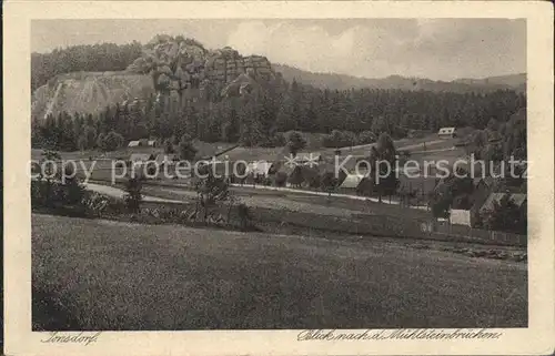 Jonsdorf Blick nach Muehlsteinbruecken Kat. Kurort Jonsdorf