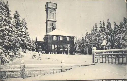 Annaberg Buchholz Erzgebirge Aussichtsturm und Hotel auf dem Poehlberg Kat. Annaberg