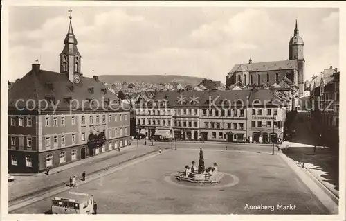 Annaberg Buchholz Erzgebirge Markt Kat. Annaberg