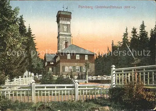 Annaberg Buchholz Erzgebirge Aussichtsturm und Unterkunftshaus auf dem Poehlberg Kat. Annaberg