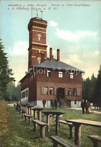 Annaberg Buchholz Erzgebirge Turm Unterkunftshaus Kat. Annaberg