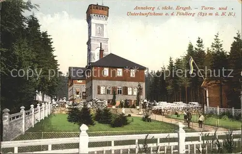 Annaberg Buchholz Erzgebirge Turm  Unterkunftshaus Poehlberg Kat. Annaberg