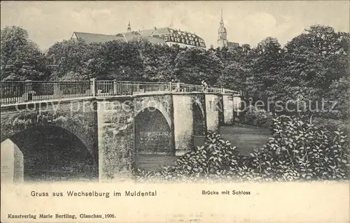 Wechselburg Bruecke Schloss Kat. Wechselburg