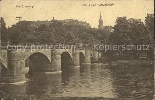 Wechselburg Schloss Muldenbruecke Kat. Wechselburg