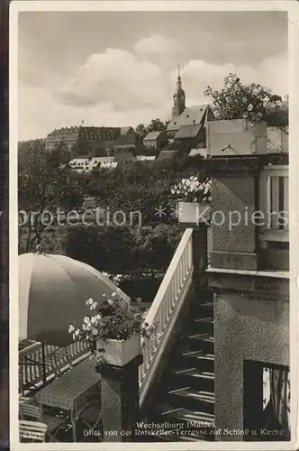 Wechselburg Schloss Kirche Ratskeller  Terrasse Kat. Wechselburg