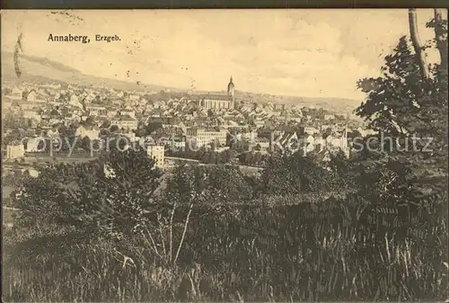 Annaberg Buchholz Erzgebirge Stadtansicht Kat. Annaberg