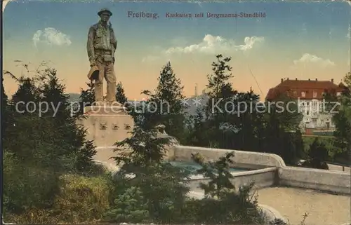 Freiberg Sachsen Kaskaden Bergmanns  Standbild Kat. Freiberg