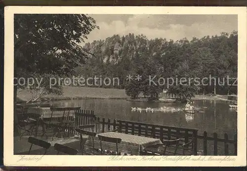 Jonsdorf Nonnenfelsen Kurhaus Gondelfahrt Kat. Kurort Jonsdorf