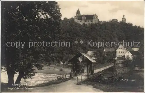 Rochsburg Haengebruecke Schloss Kat. Lunzenau