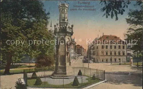 Freiberg Sachsen Schwedendenkmal gegen diPeterstrasse Kat. Freiberg