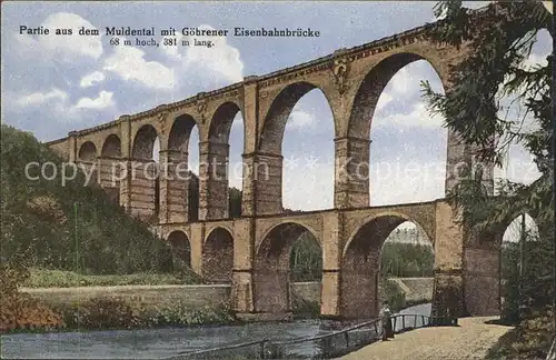 Rochlitz Sachsen Muldental mit Goehrener Bruecke Kat. Rochlitz