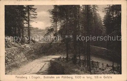 Annaberg Buchholz Erzgebirge Bobbahn am Poehlberg Kat. Annaberg