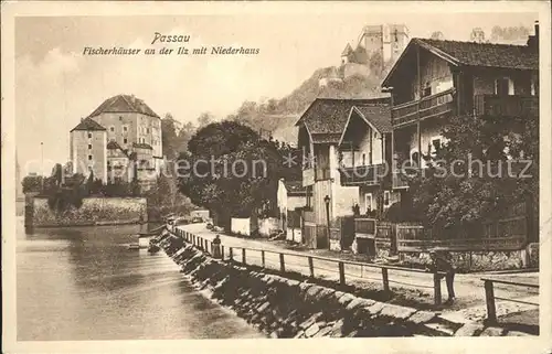 Passau Fischerhaeuser an der Ilz mit Niederhaus Kat. Passau