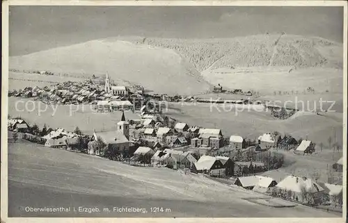 Oberwiesenthal Erzgebirge mit Fichtelberg Kat. Oberwiesenthal